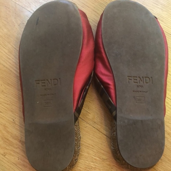 Fendi Espadrille Sandals Size 38 1/2 in EUC - Picture 6 of 9